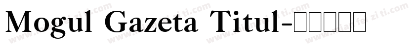 Mogul Gazeta Titul字体转换